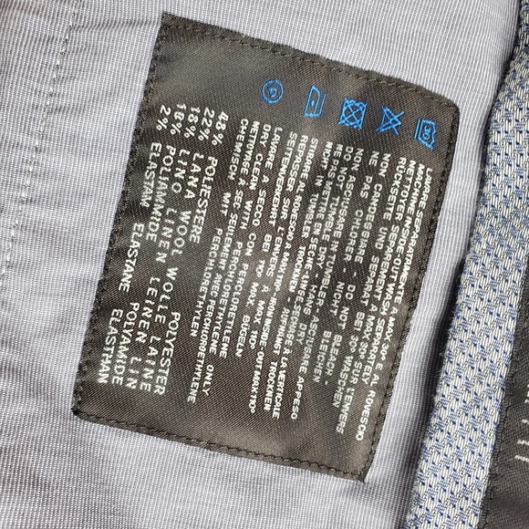 Pantaloni Torino PT01 Pants Mens 34X31 Trousers Wool Linen Blend Stretch Slim - Picture 8 of 14